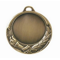 Medal, "Insert Holder" Torch/Leaf Design - 2-3/4" Dia